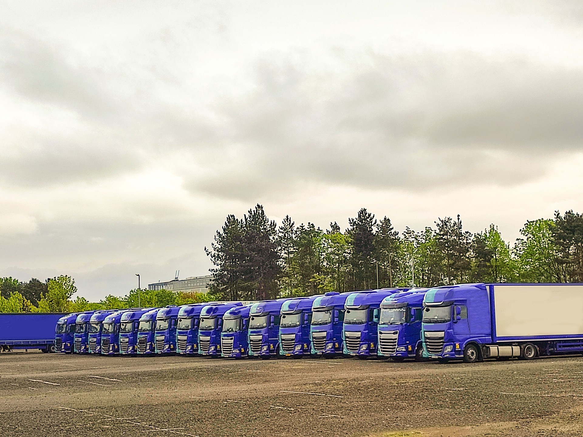Big truck transportation filo parked at glasgow scotland england UK