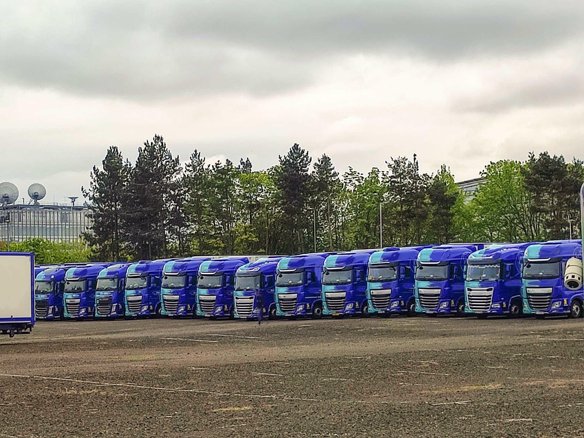 Big truck transportation filo parked at glasgow scotland england UK